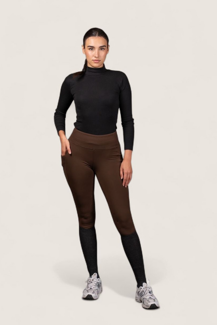 Unicorn Lola Winter Riding Leggings Brown