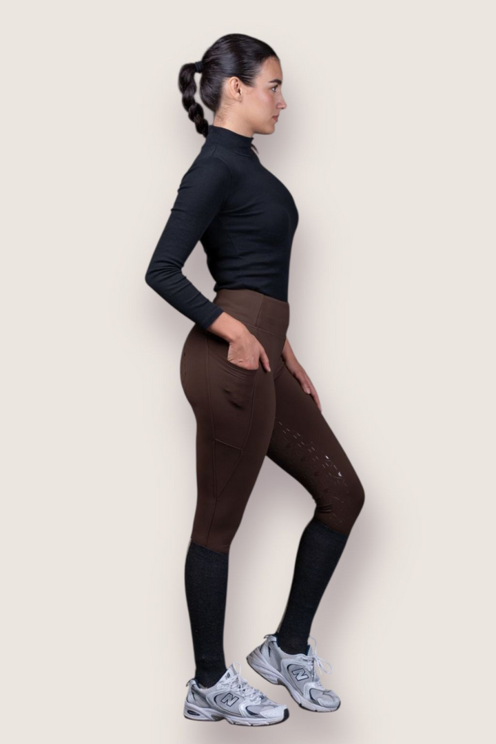 Unicorn Lola Winter Riding Leggings Brown
