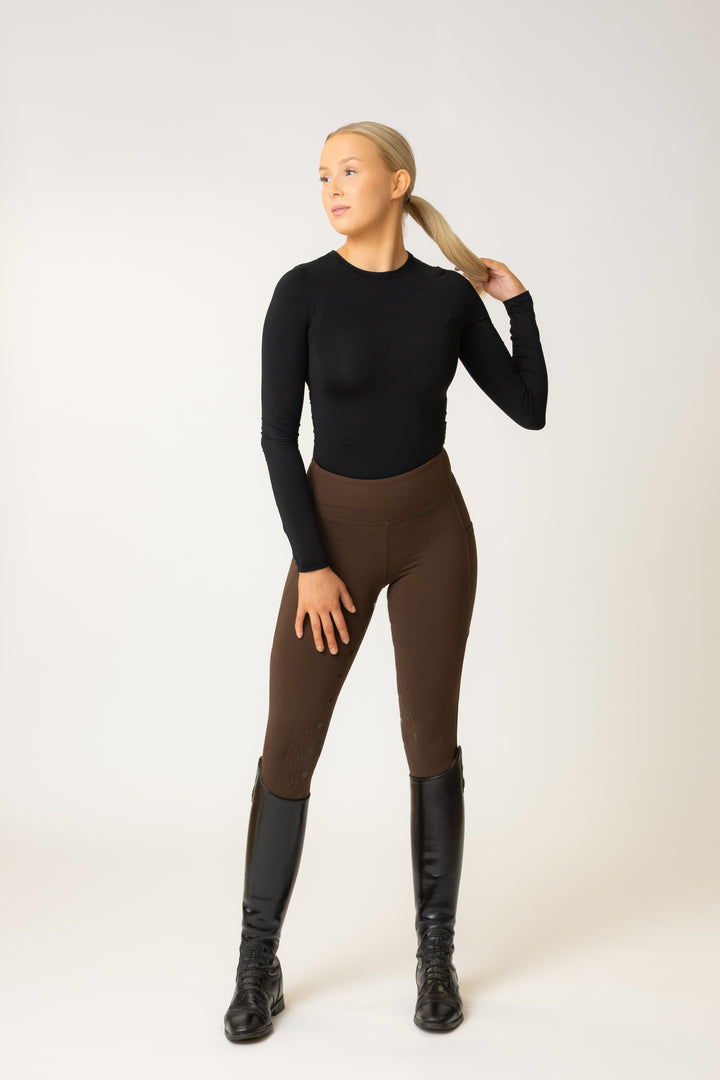 Unicorn Lola Winter Riding Leggings Brown