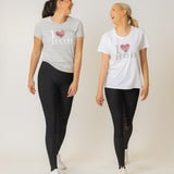 Flip My Heart Tee Grey