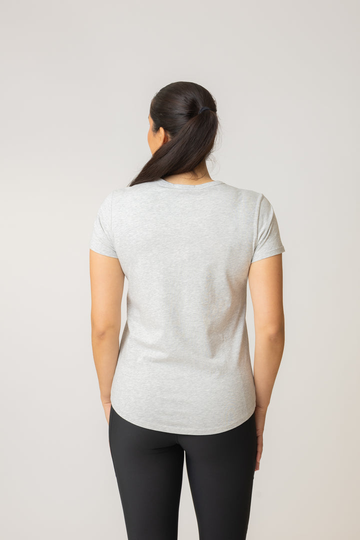 Flip My Heart Tee Grey