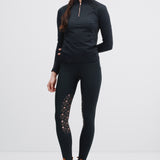 Lola Riding Leggings Knee Grip Black/Rose Gold