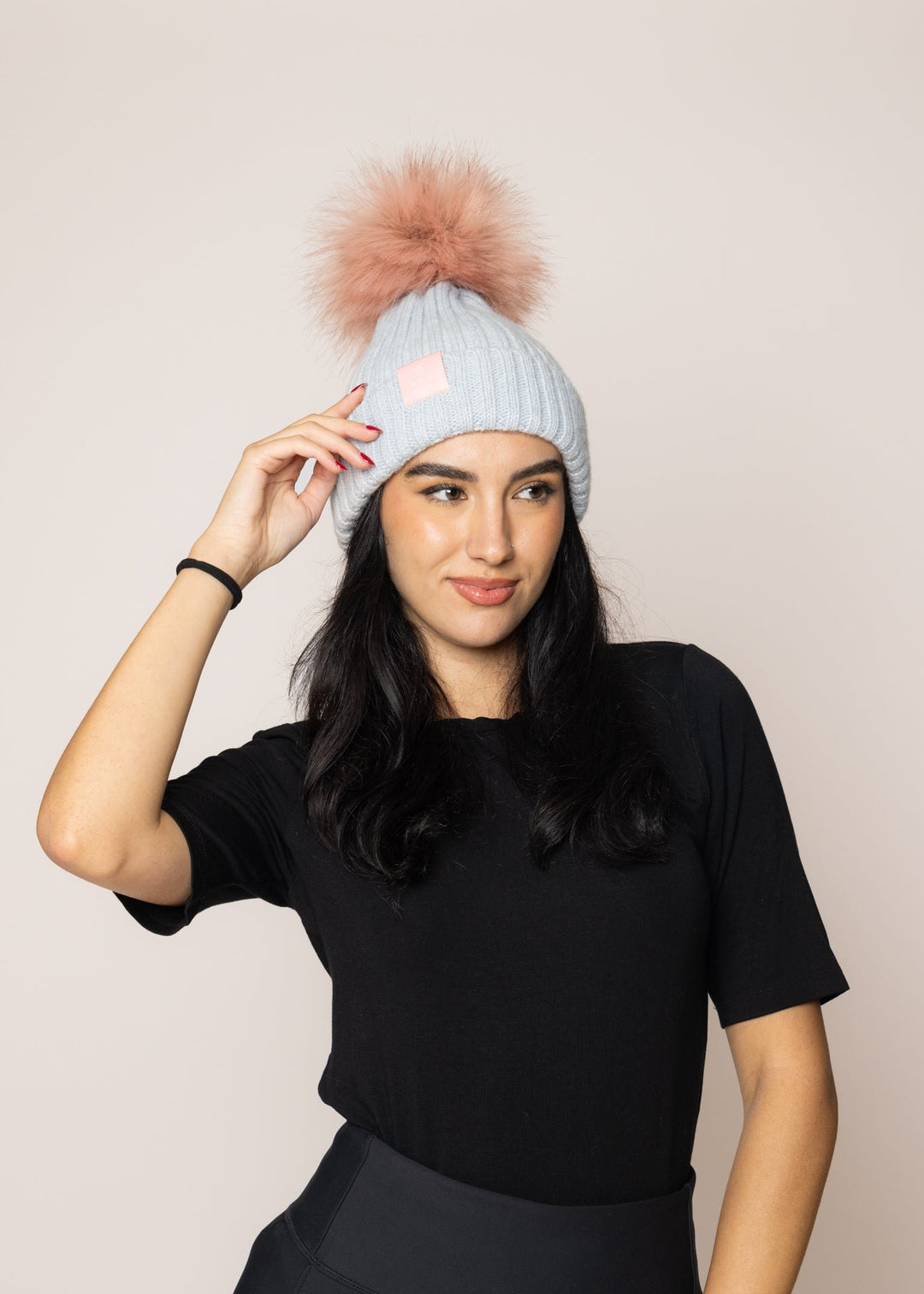 PomPom Sailor Beanie Light Grey