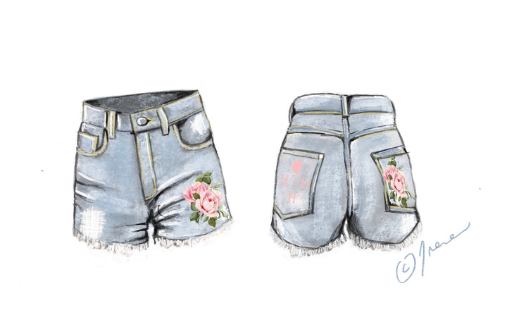 La Vie en Rose Denim Shorts